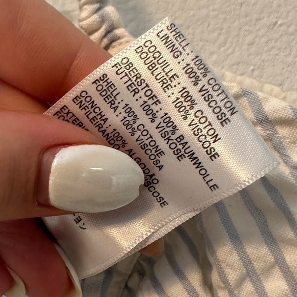 Urban Outfitters Women’s Striped Crop Tank Top Bralette Bow Front Top Size Large - Picture 5 of 5